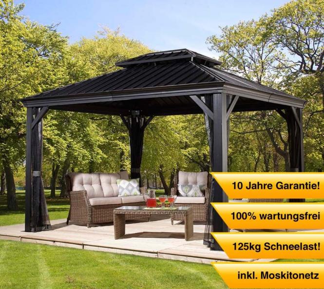 Sojag Aluminium Pavillon Gazebo Messina 10x12 inkl.