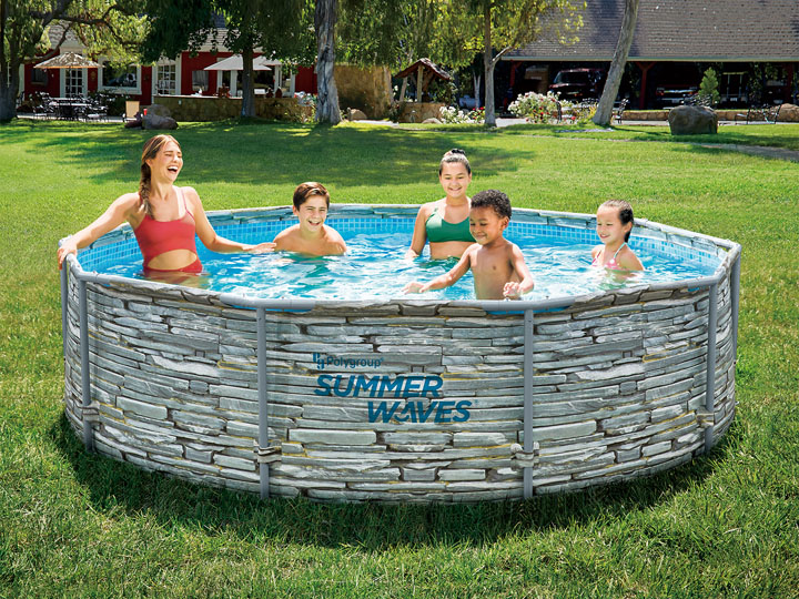 Summer Waves Aufstellpool Steinoptik