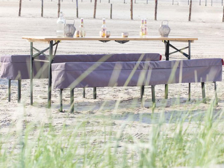 Outbag Sitzauflage fuer Baenke in taupe