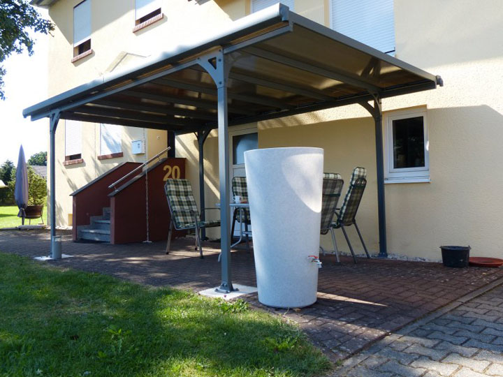 Palram Aluminium Carport und Überdachung Verona 5000 mit Sitzgarnitur