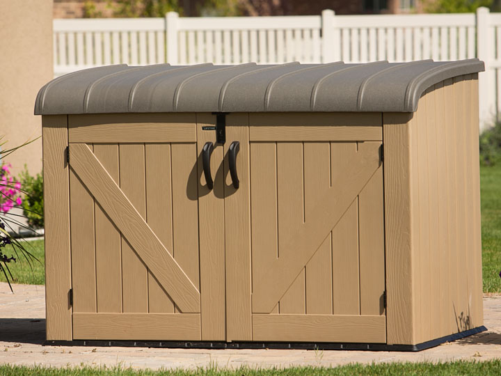 Lifetime Muelltonnenbox braun