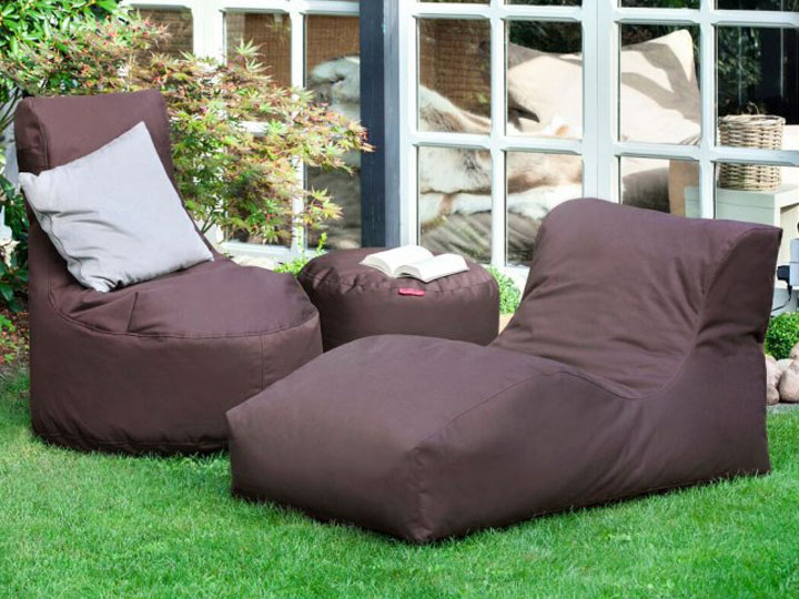 Outbag Sitzsack Set Wave, Slope und Cake im Aussenbereich braun