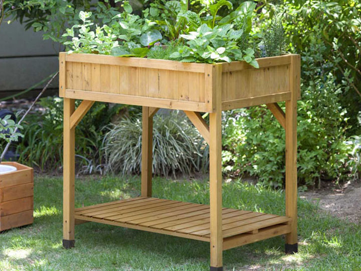 Vegtrug Holz Pflanztisch und Hochbeet
