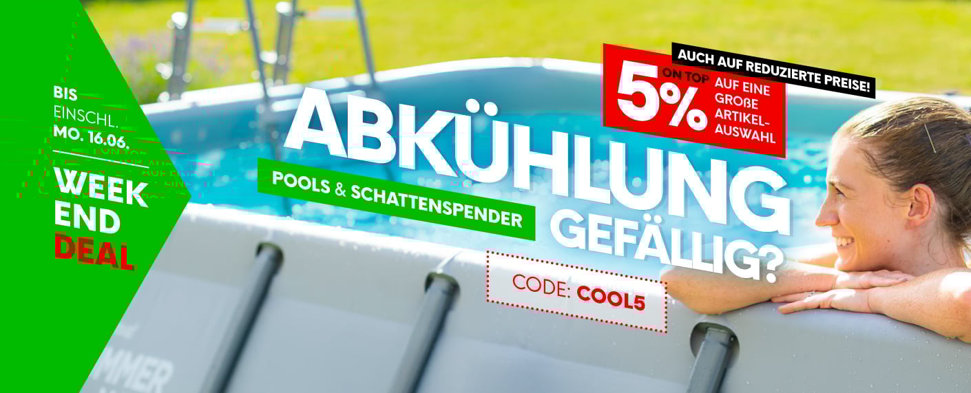 Weekend Deal Pools & Überdachungen 