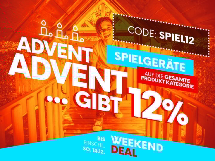 Adventsspecial 12% auf alle Spielgeräte