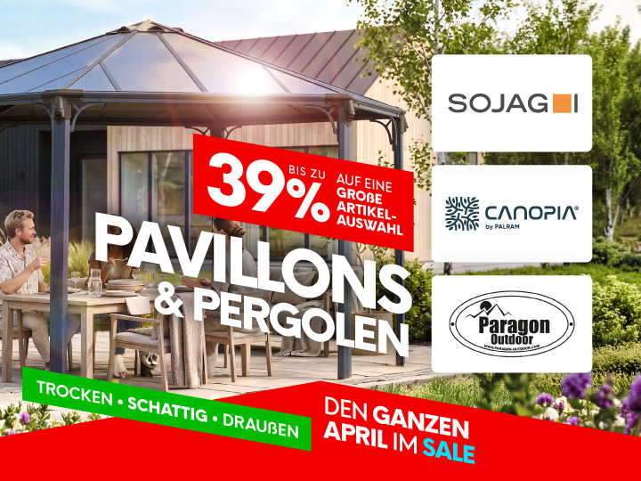 Den Ganzen April im Sale: Pavillons & Pergolen