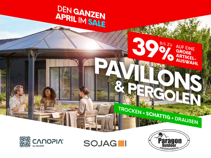 Den Ganzen April im Sale: Pavillons & Pergolen