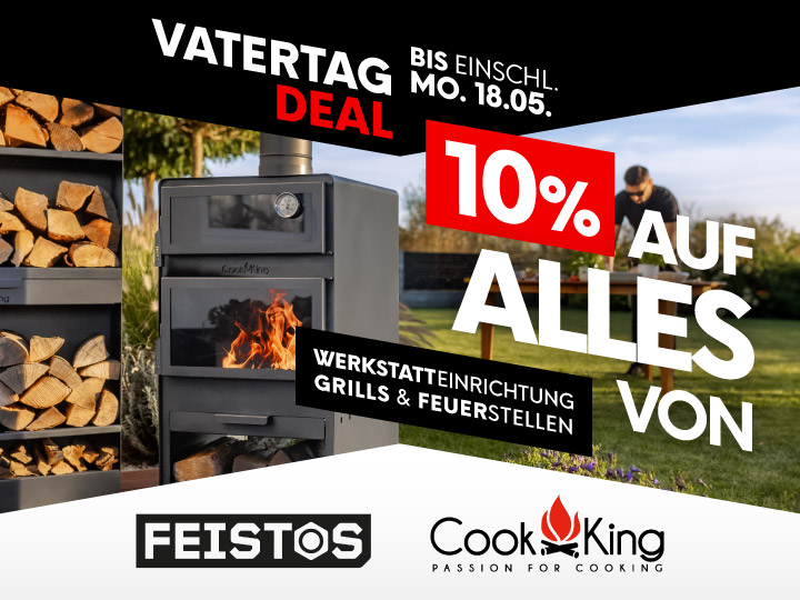 Vatertagsdeal: 10% auf alles von Feistos & CookKing