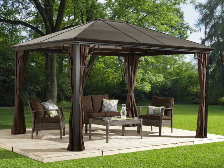 Festnight Metall Garten Pavillon Pergola 4x3 m, Pergola