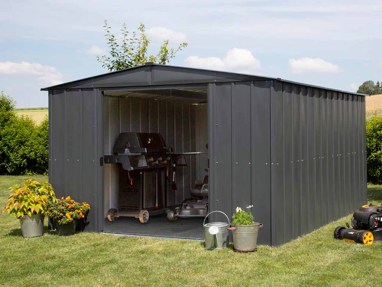 Gartenhaus aus Metall online bestellen mygardenhome