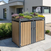 Mülltonnenboxen mit Pflanzdach