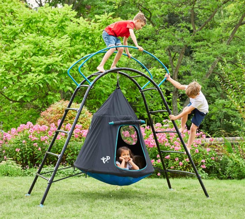 Stahl Klettergerüst mit Hängesessel