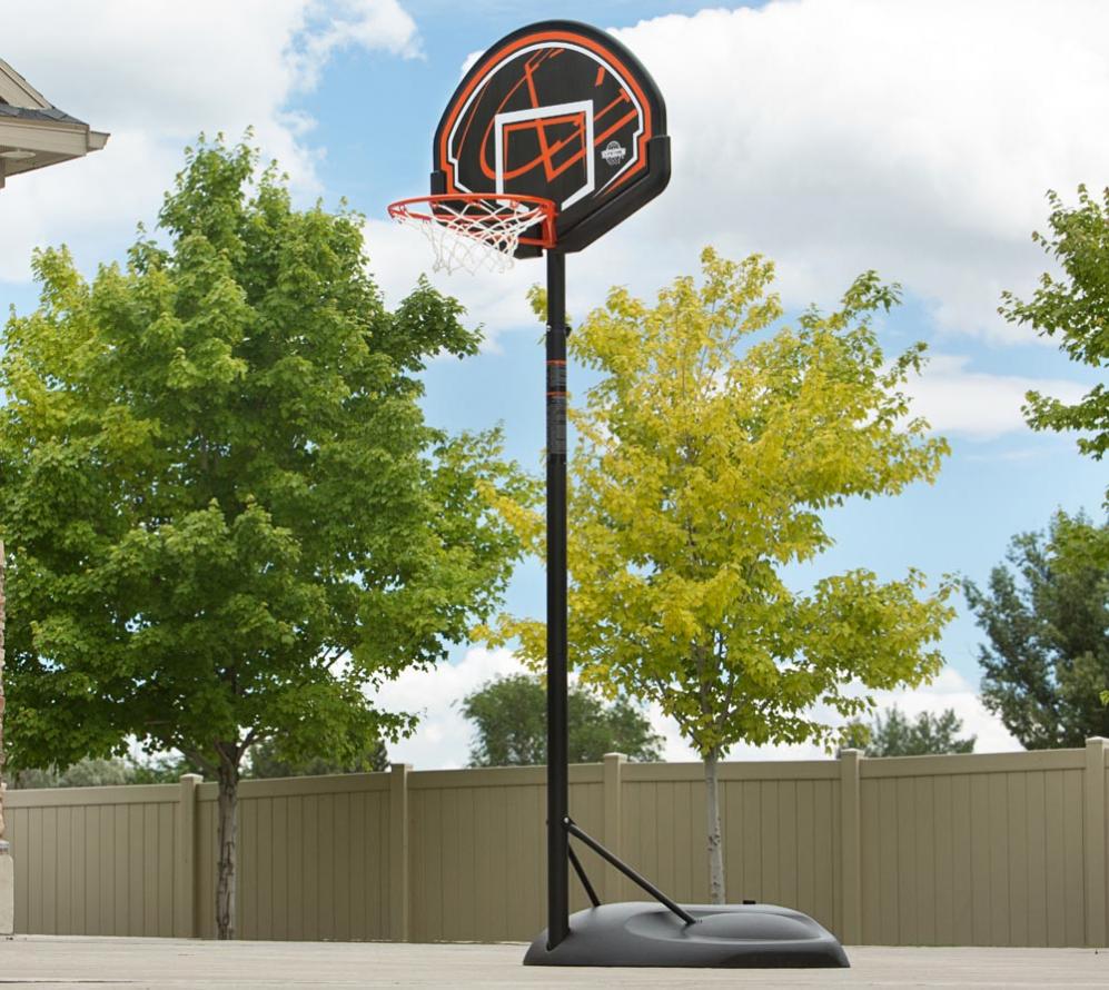 Lifetime Stahl Basketballkorb Chicago | Schwarz/Rot | 80x229 cm |  mygardenhome