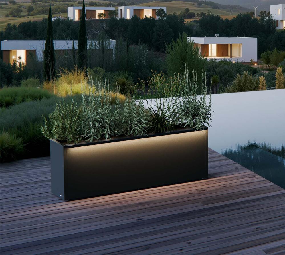 Herstera Garden Cube 30 L Plus | hoher Pflanzkübel rechteckig