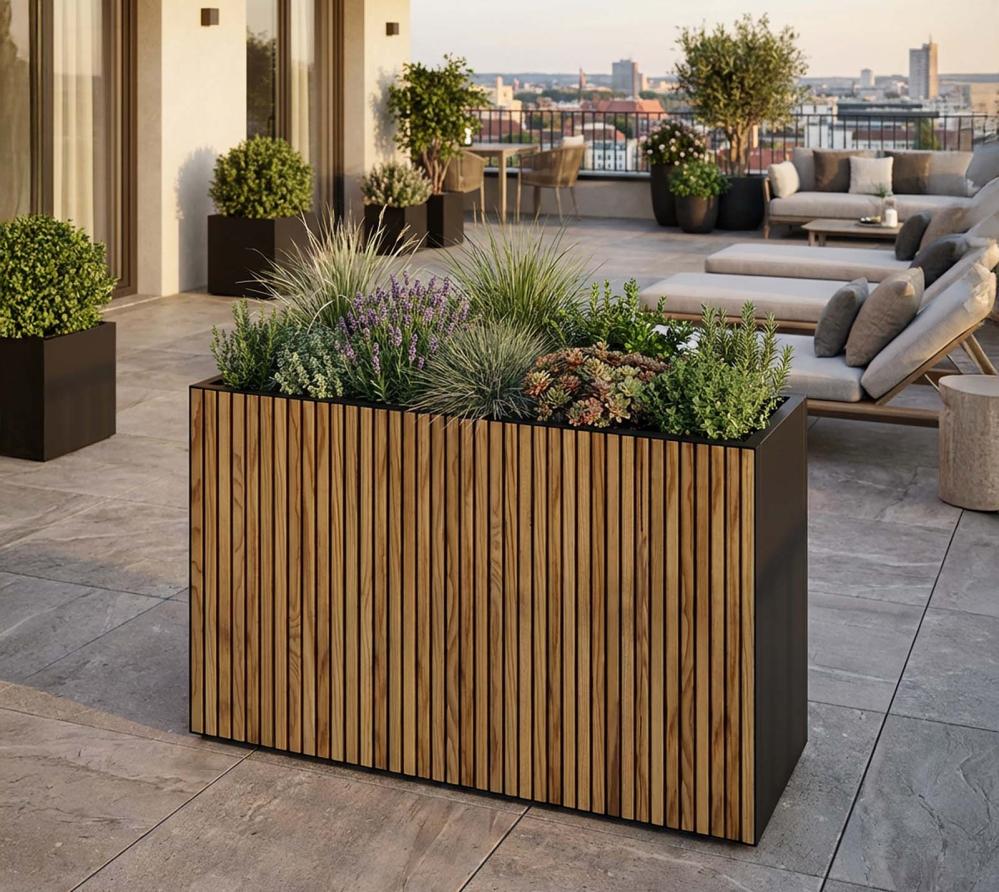 Herstera Garden Deco Planter Divider XL | hoher Pflanzkübel rechteckig