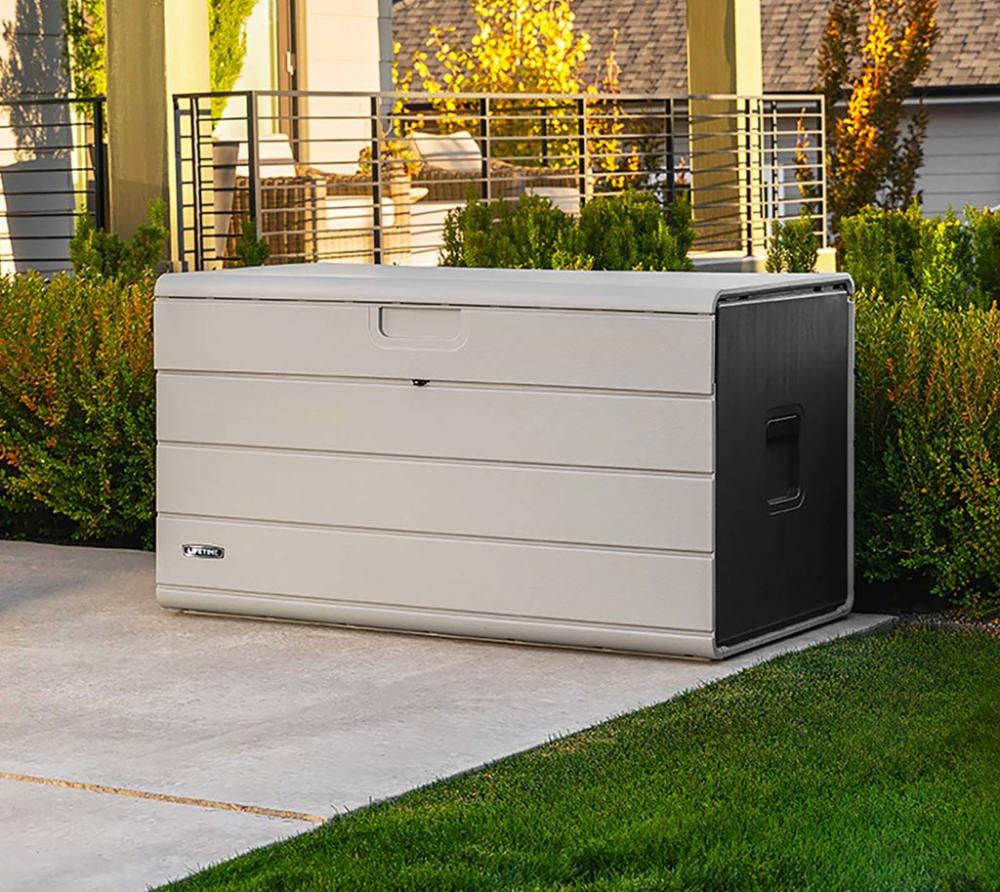 Lifetime Titan | Kunststoff XXL Gartenbox 984 L | Grau