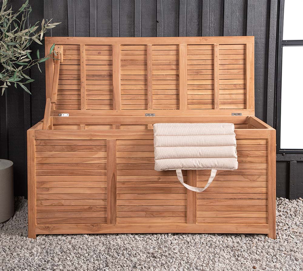VENTURE HOME Teakholz Gartenbox Trento M | Natur