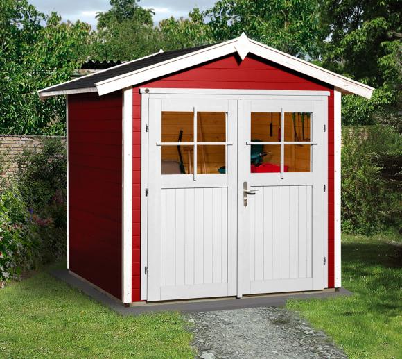 Weka Gartenhaus 224 schwedenrot, 21mm, 205x209 cm | mygardenhome