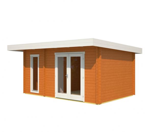 Lasita Maja Gartenhaus Chameleon Holzhaus 5x4m 44mm Eiche ...