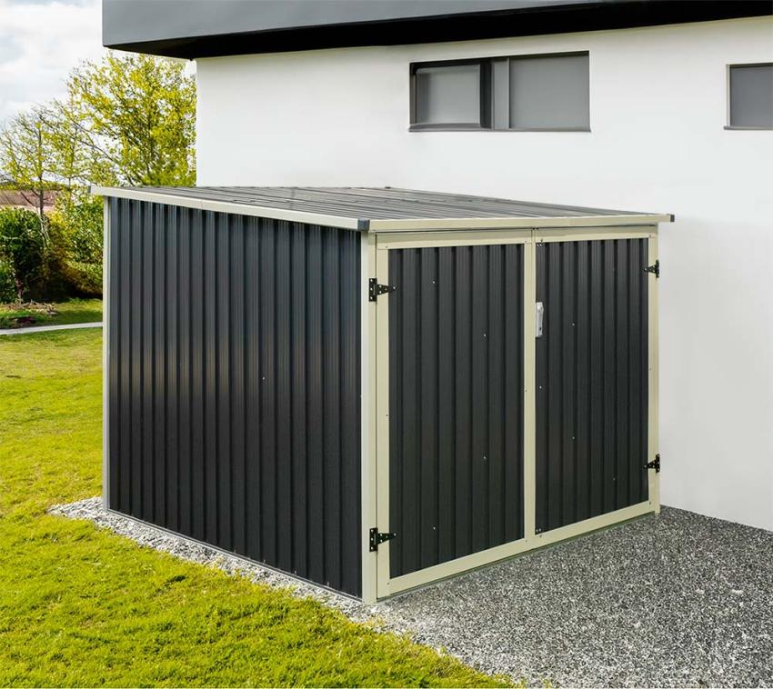 Westmann Fahrradgarage Gartenbox | Anthrazit | 200x203x158 cm 