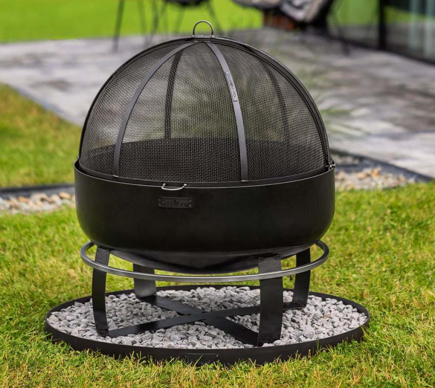B-WARE CookKing Stahl Feuerschale XXL Viking | Schwarz | Ø 80x50 cm 