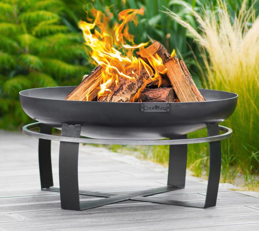 CookKing Viking | Garten Feuerschale 100 cm | Stahl Grill 