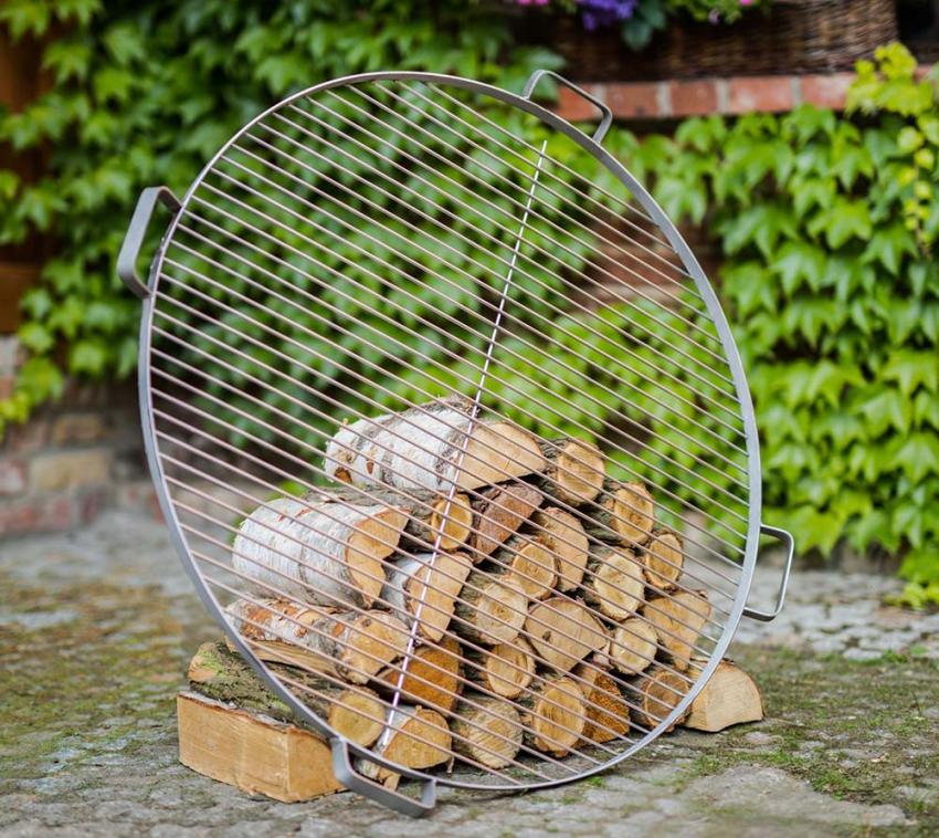 CookKing Edelstahl Grillrost 60 | inkl. 4 Griffen | Zubehör für Feuerschalen | Ø 60 cm 