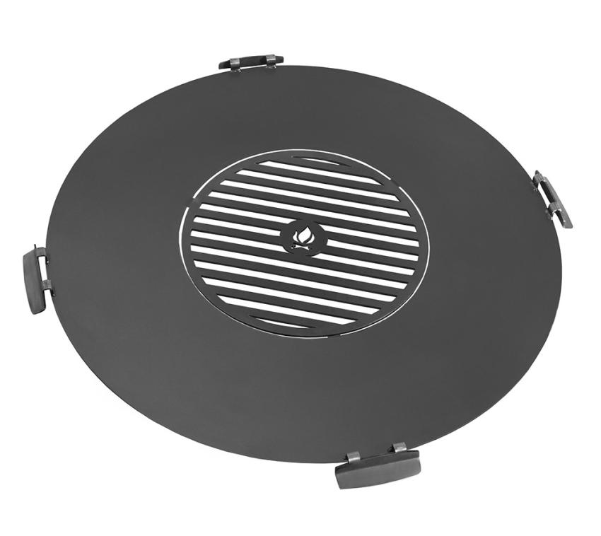 CookKing Stahl Grillplatte mit Grillrost | Zubehör für Feuerschalen | Ø 80 cm 