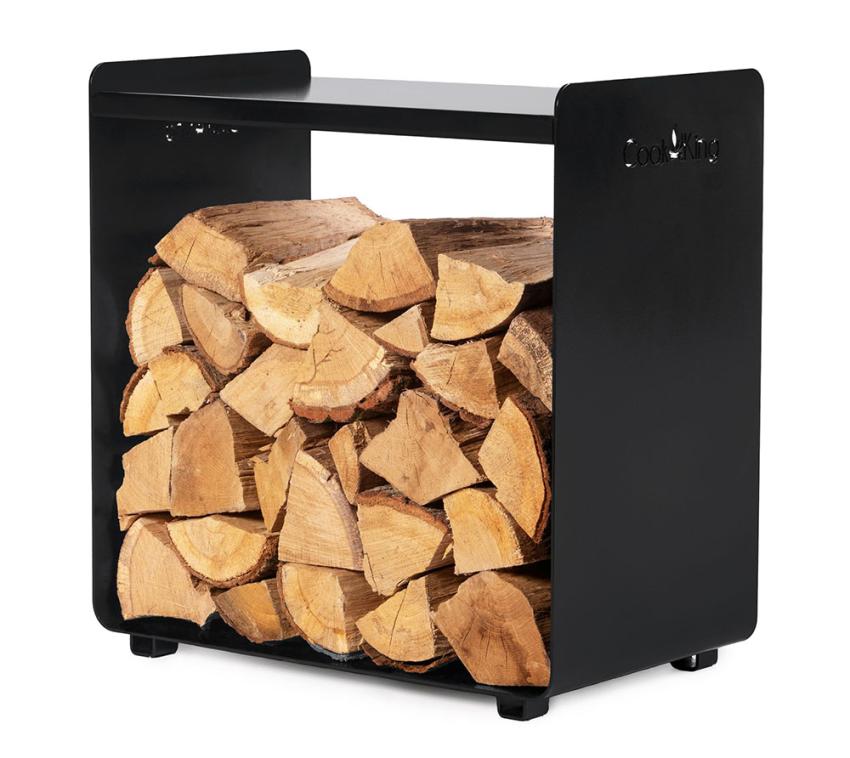 CookKing Stahl Kaminholzregal Fuego 50 | Schwarz | 30x50x52 cm 