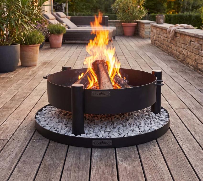 CookKing Haiti | Feuerschalen Komplettset 60 cm | inkl. Grillrost & Zubehör 