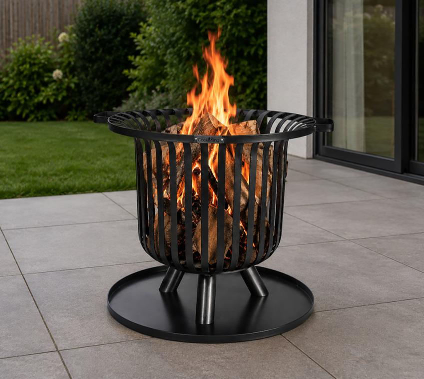 CookKing Verona | Feuerkorb Set 60 cm | inkl. Bodenplatte 