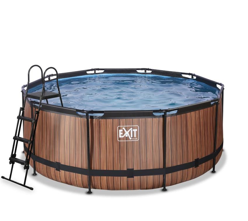 Exit Stahlrahmen Aufstellpool | Braun | 360x122cm Komplettset
