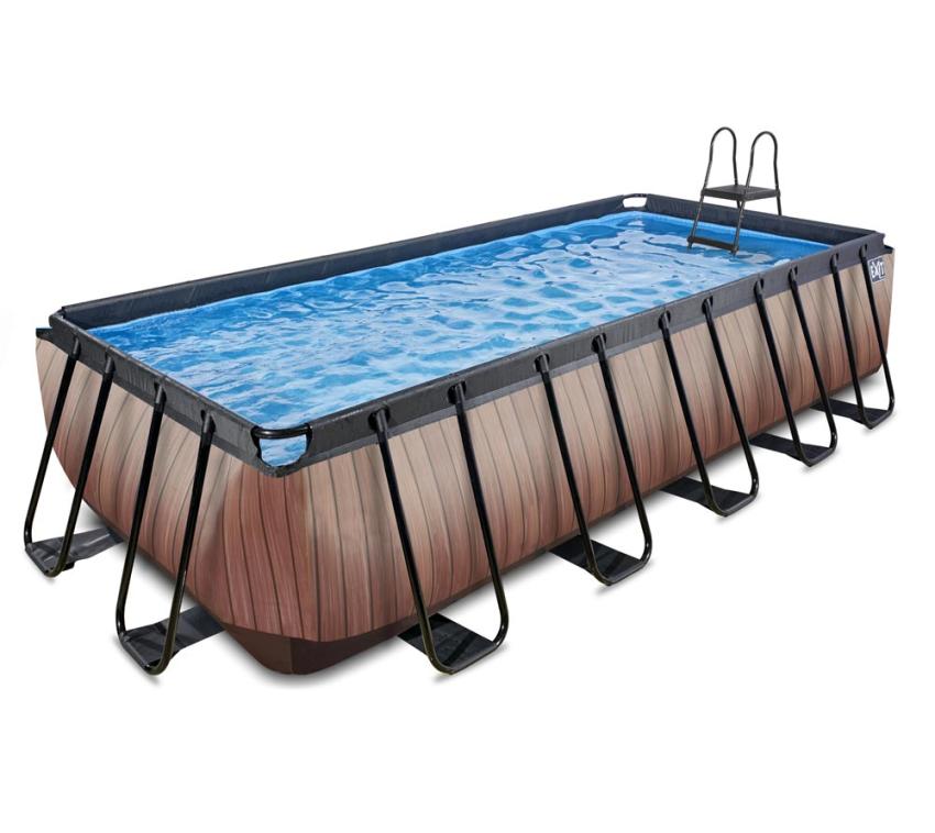 Exit Stahlrahmen Aufstellpool | Braun | 540x250x122cm 