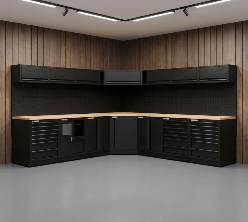 FEISTOS Werkstatteinrichtung EOS Blackline 31 | Werkstattschrank L-Form 