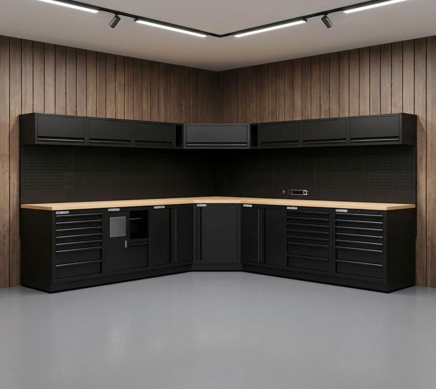 FEISTOS Werkstatteinrichtung EOS Blackline 31 | Werkstattschrank L-Form 