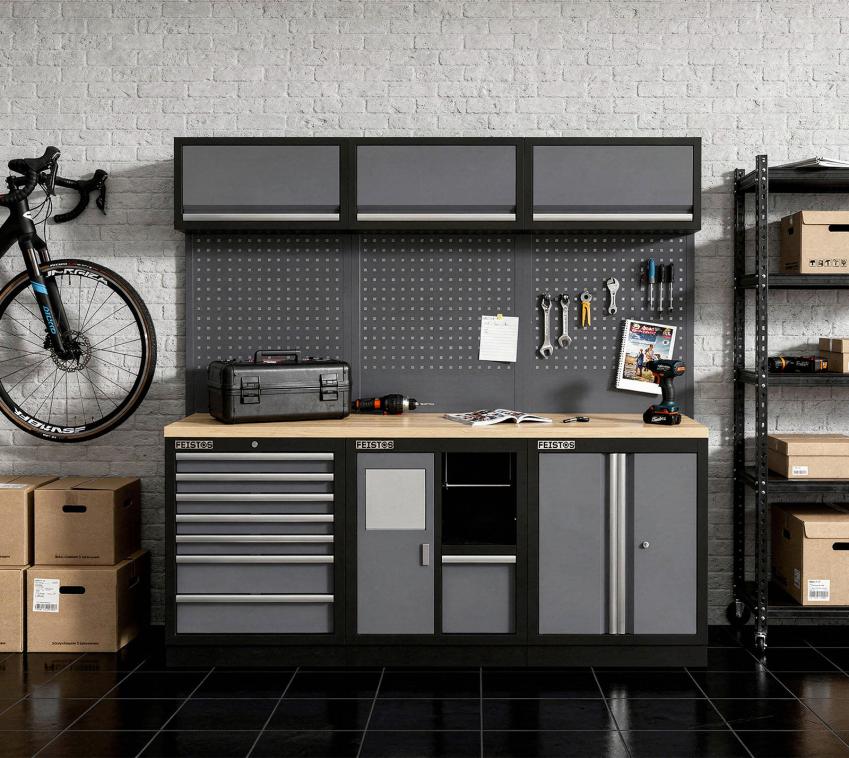 Feistos Werkstatteinrichtung Argos 11 | Metall Werkstattschrank 