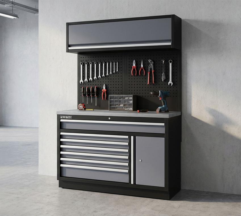 Feistos Werkstatteinrichtung Ferros 21E | Metall Werkstattschrank 