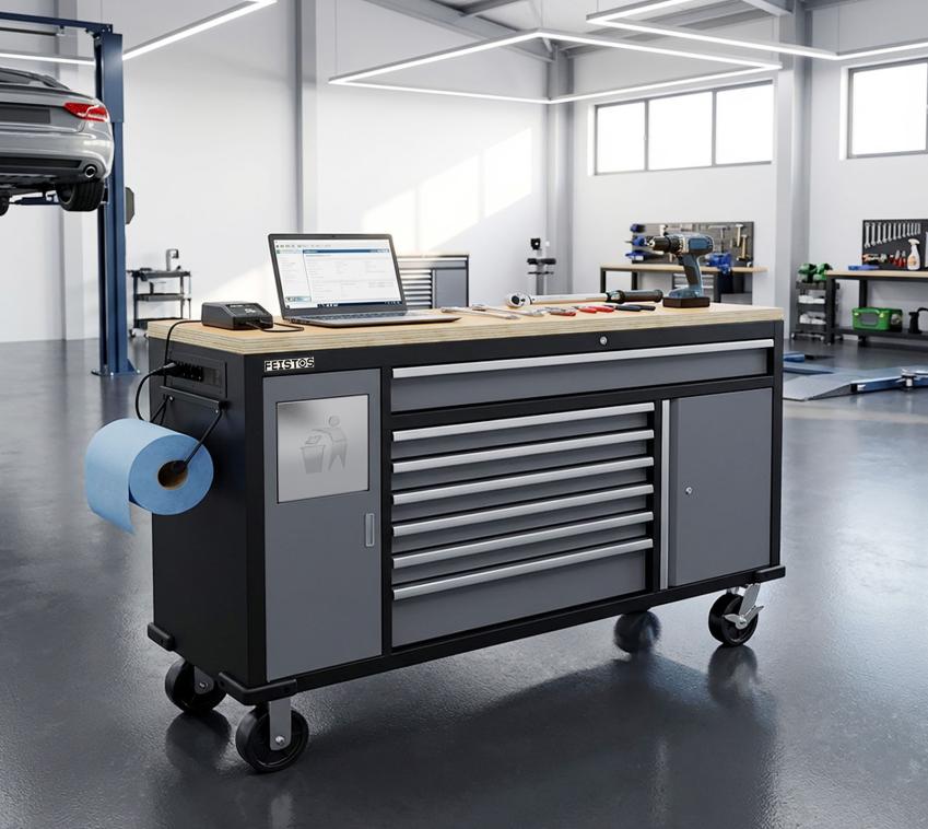 FEISTOS Werkstatteinrichtung Hektor 2 | mobile Werkbank mit Schubladen 