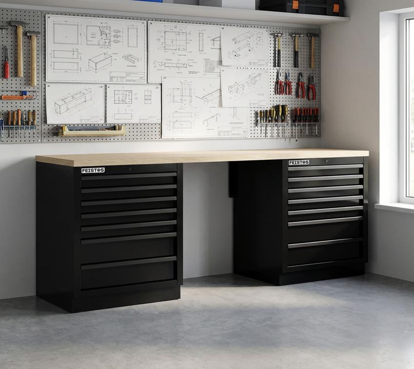FEISTOS Werkstatteinrichtung EOS Blackline 5 | Werkstatt Schubladenschrank 