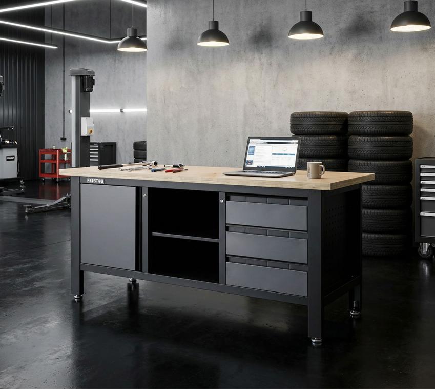 B-WARE FEISTOS Werkstatteinrichtung Heros 1 | Werkbank mit Schubladen | 170 cm 