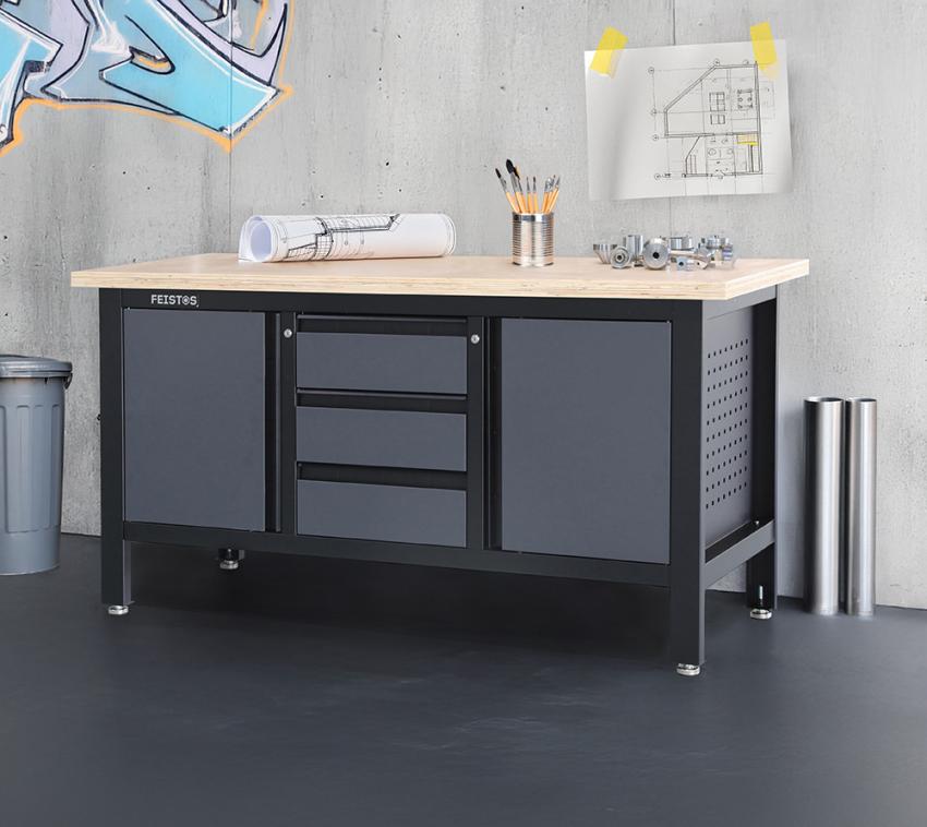 FEISTOS Werkstatteinrichtung Heros 2 | Werkbank mit Schubladen | 170 cm 