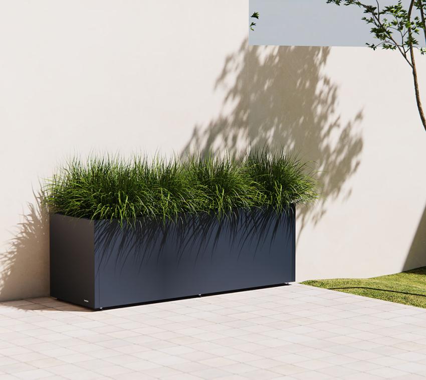 B-WARE Herstera Garden Cube 50 L | Outdoor Pflanzkübel rechteckig | 150x50x50 cm 