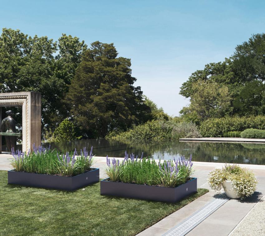 B-WARE Herstera Garden Cube Low M | flacher Outdoor Pflanzkasten | quadratisch | 375 L 