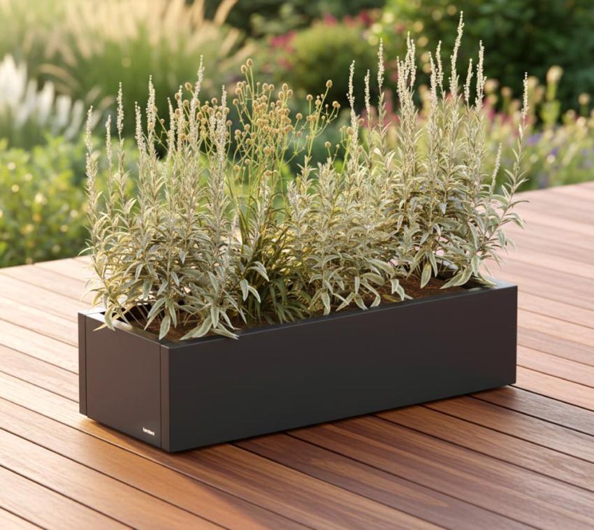 B-WARE Herstera Garden Cube Xic L | Outdoor Pflanzkübel rechteckig | 100x40x25 cm 