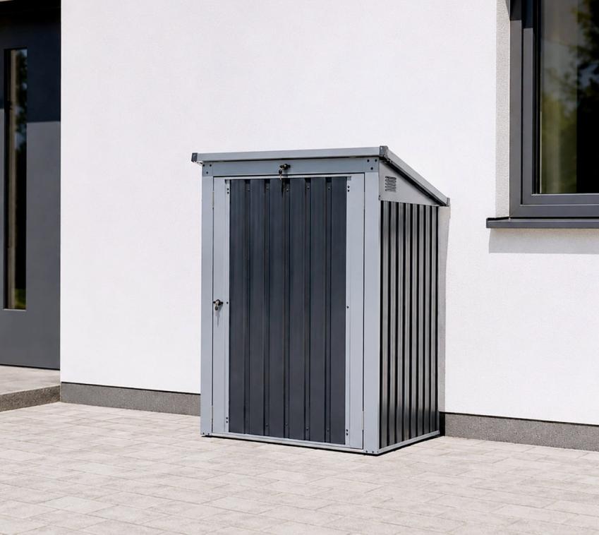 Westmann Stahl Mülltonnenbox und Gerätebox | Anthrazit | 101x104x134 cm 