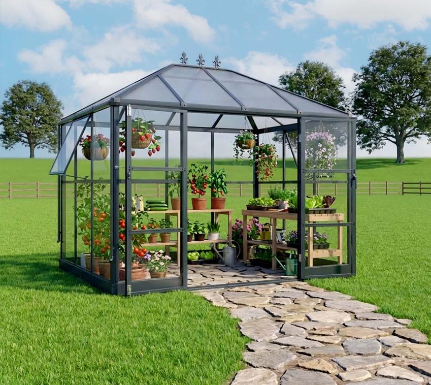 Westmann Suprema M | schwarzes Orangerie Gewächshaus | 2x3 m 