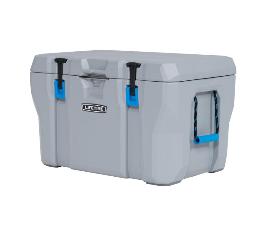 B-WARE Lifetime Kunststoff Kühlbox Premium 73 L | passive Kühlbox | Grau | 47x76x47 cm 