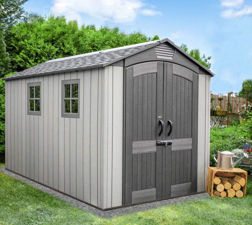 Lifetime Kunststoff Gerätehaus Terra | Grau | 354x207x228 cm 