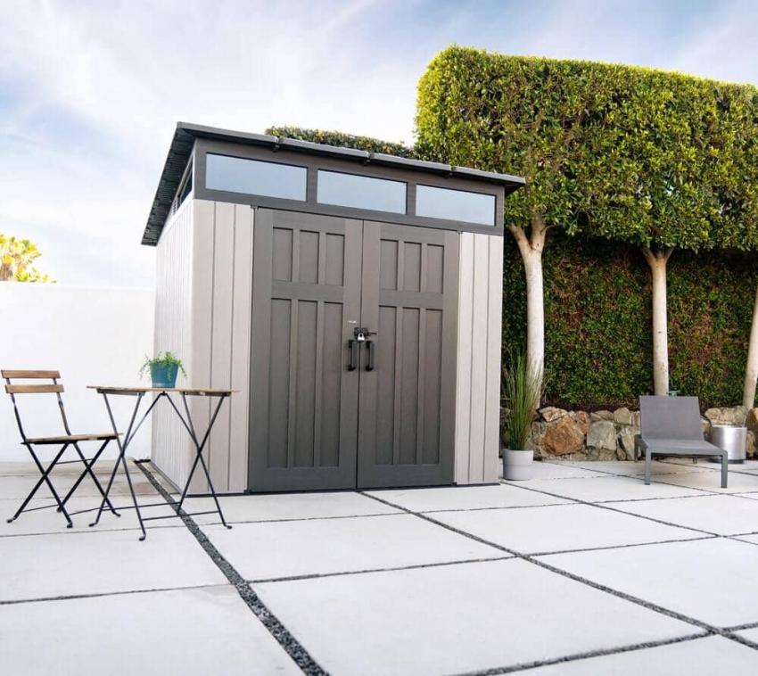 Lifetime Kunststoff Gerätehaus Merkur | Grau | 254x254x237 cm 