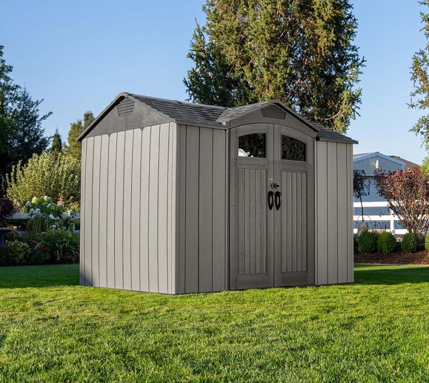 Lifetime Ohio | Kunststoff Gerätehaus mit Boden | Grau | 3x2 m 